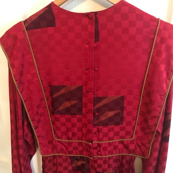 1980's silk dress - Picture 4 of 4